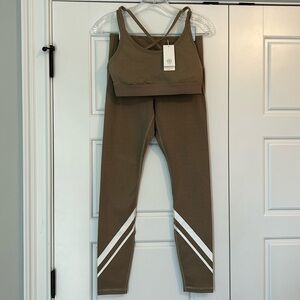 Tory Burch Sport Leggings and Sports Bra Matching Set Small NWT!